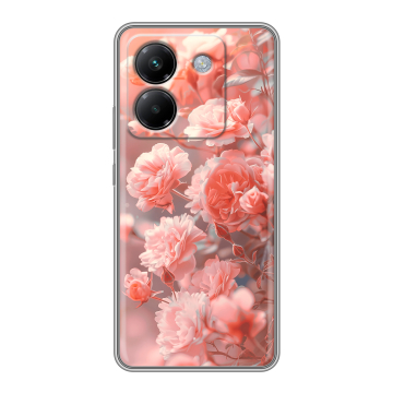 Силиконовый чехол на Poco M7 Pro 5G с принтом Розы цветы Силиконовый чехол на Poco M7 Pro 5G с принтом Розы цветы