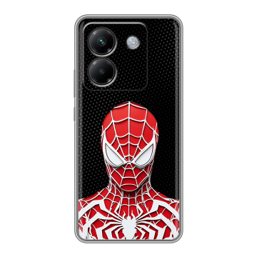 Силиконовый чехол на Poco M7 Pro 5G с принтом человек паук spiderman