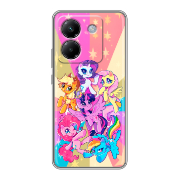 Силиконовый чехол на Poco M7 Pro 5G с принтом My little pony Дружба чудо Силиконовый чехол на Poco M7 Pro 5G с принтом My little pony Дружба чудо