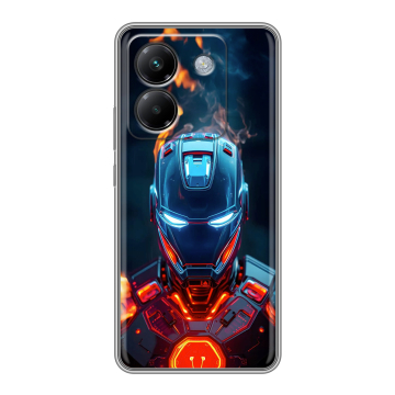 Силиконовый чехол на Poco M7 Pro 5G с принтом IronMan Железный человек