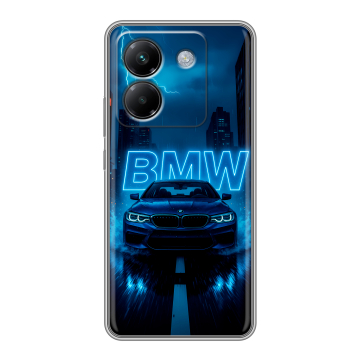 Силиконовый чехол на Poco M7 Pro 5G с принтом BMW БМВ Силиконовый чехол на Poco M7 Pro 5G с принтом BMW БМВ