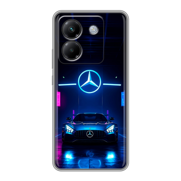 Силиконовый чехол на Poco M7 Pro 5G с принтом Mercedes Мерседес Силиконовый чехол на Poco M7 Pro 5G с принтом Mercedes Мерседес