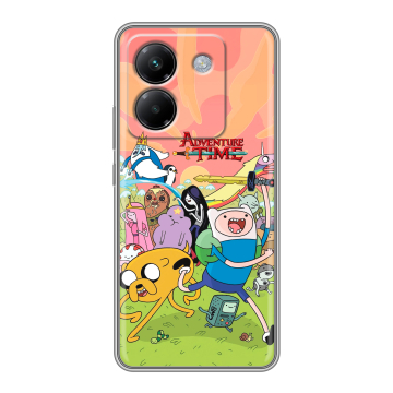 Силиконовый чехол на Poco M7 Pro 5G с принтом Adventure time Время приключений Силиконовый чехол на Poco M7 Pro 5G с принтом Adventure time Время приключений