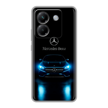 Силиконовый чехол на Poco M7 Pro 5G с принтом Mercedes Мерседес