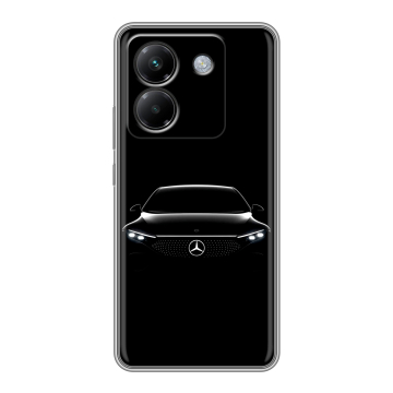 Силиконовый чехол на Poco M7 Pro 5G с принтом Mercedes Мерседес Силиконовый чехол на Poco M7 Pro 5G с принтом Mercedes Мерседес