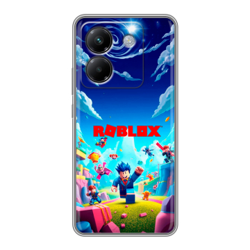 Силиконовый чехол на Poco M7 Pro 5G с принтом Roblox Роблокс
