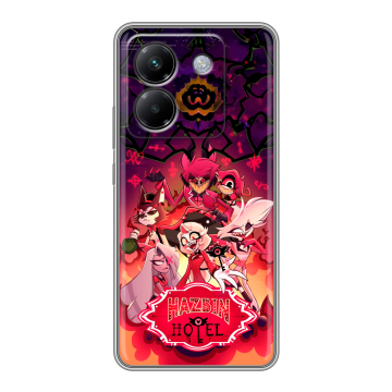 Силиконовый чехол на Poco M7 Pro 5G с принтом Hazbin Hotel Отель Хазбин Силиконовый чехол на Poco M7 Pro 5G с принтом Hazbin Hotel Отель Хазбин