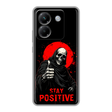 Силиконовый чехол на Poco M7 Pro 5G с принтом смешной скелет Силиконовый чехол на Poco M7 Pro 5G с принтом смешной скелет