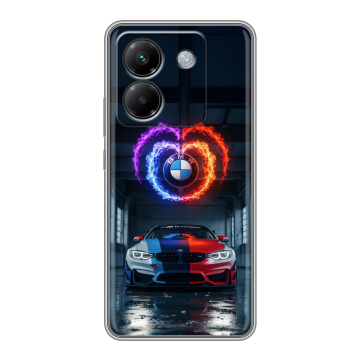 Силиконовый чехол на Poco M7 Pro 5G с принтом BMW БМВ Силиконовый чехол на Poco M7 Pro 5G с принтом BMW БМВ
