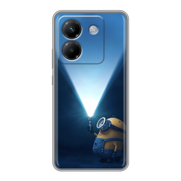 Силиконовый чехол на Poco M7 Pro 5G с принтом Миньоны Силиконовый чехол на Poco M7 Pro 5G с принтом Миньоны