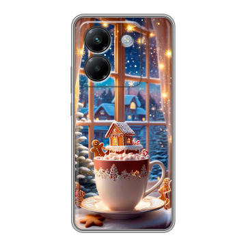 Силиконовый чехол на Poco M7 Pro 5G с принтом Новый год Силиконовый чехол на Poco M7 Pro 5G с принтом Новый год