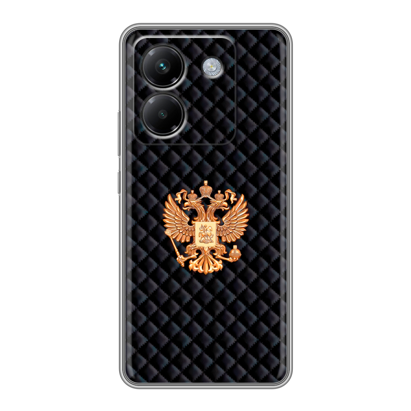 Силиконовый чехол на Poco M7 Pro 5G с принтом Герб России принт Силиконовый чехол на Poco M7 Pro 5G с принтом Герб России принт