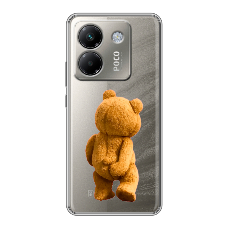 Силиконовый чехол на Poco M7 Pro 5G с принтом Медведь Силиконовый чехол на Poco M7 Pro 5G с принтом Медведь