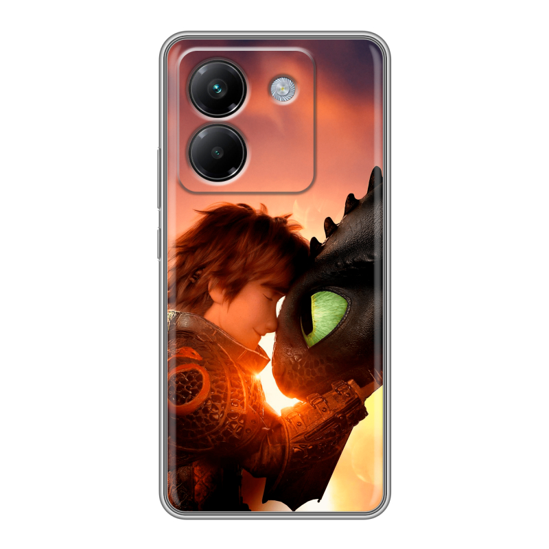 Силиконовый чехол на Poco M7 Pro 5G с принтом Как приручить дракона Силиконовый чехол на Poco M7 Pro 5G с принтом Как приручить дракона