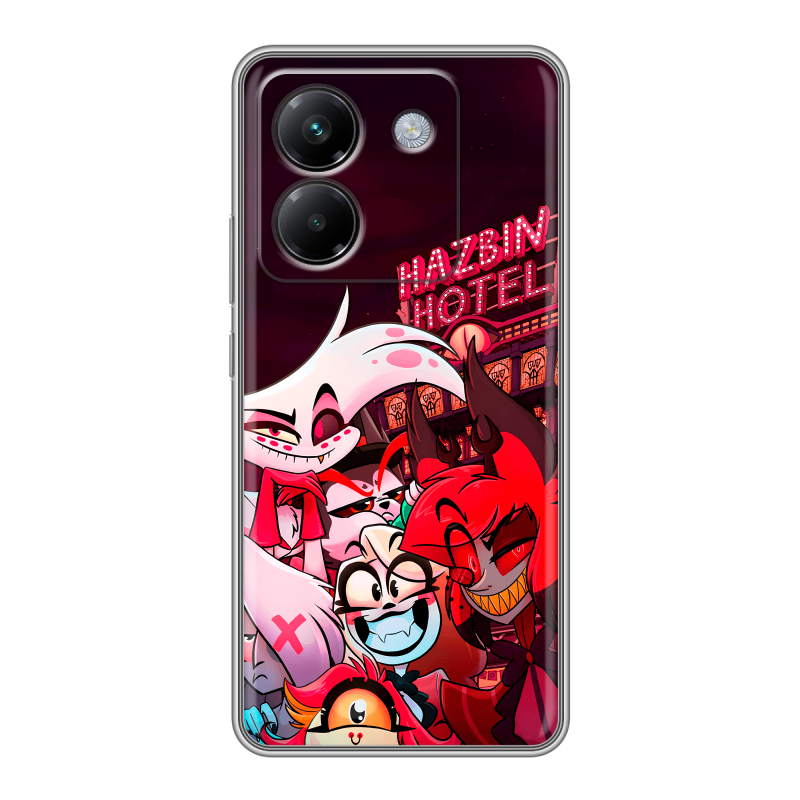 Силиконовый чехол на Poco M7 Pro 5G с принтом Hazbin Hotel Отель Хазбин Силиконовый чехол на Poco M7 Pro 5G с принтом Hazbin Hotel Отель Хазбин