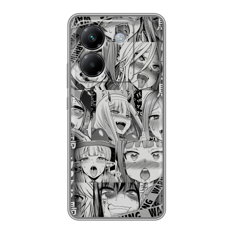 Силиконовый чехол на Poco M7 Pro 5G с принтом Ahegao Ахегао Аниме Силиконовый чехол на Poco M7 Pro 5G с принтом Ahegao Ахегао Аниме