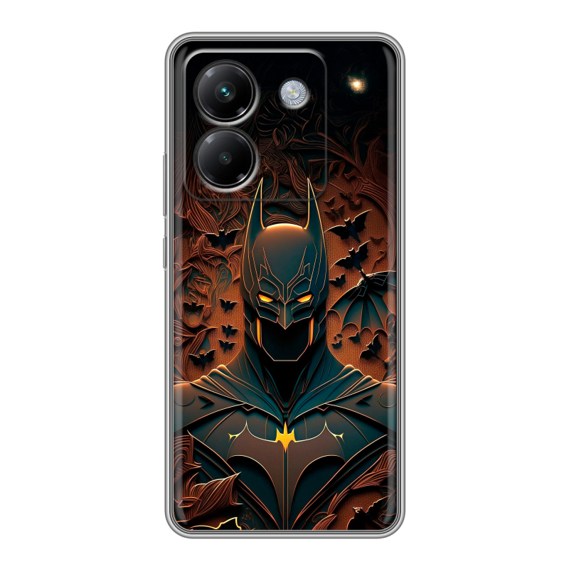 Силиконовый чехол на Poco M7 Pro 5G с принтом Batman Бэтмен Силиконовый чехол на Poco M7 Pro 5G с принтом Batman Бэтмен