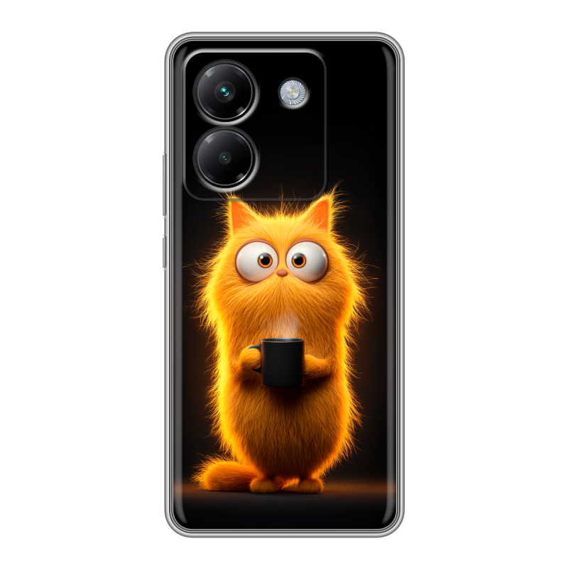 Силиконовый чехол на Poco M7 Pro 5G с принтом Смешной кот Силиконовый чехол на Poco M7 Pro 5G с принтом Смешной кот