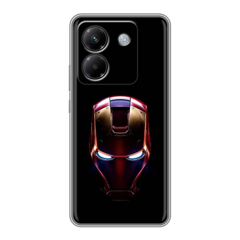 Силиконовый чехол на Poco M7 Pro 5G с принтом IronMan Железный человек Силиконовый чехол на Poco M7 Pro 5G с принтом IronMan Железный человек