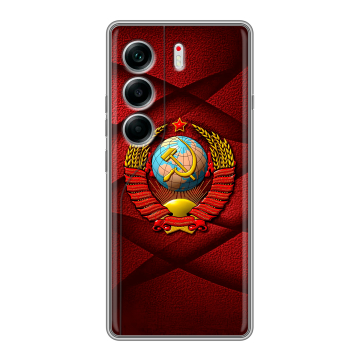 Силиконовый чехол на Tecno Camon 40 с принтом Герб СССР Силиконовый чехол на Tecno Camon 40 с принтом Герб СССР