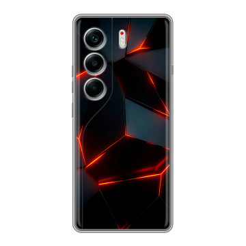 Силиконовый чехол на Tecno Camon 40 с принтом Яркие абстракции