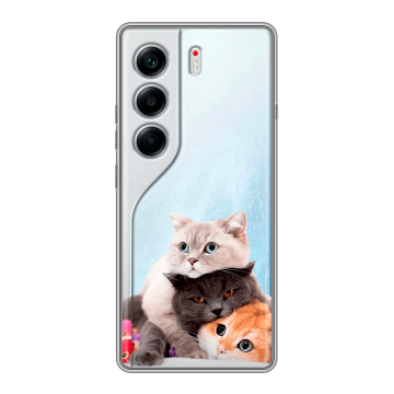 Силиконовый чехол на Tecno Camon 40 с принтом Кошки
