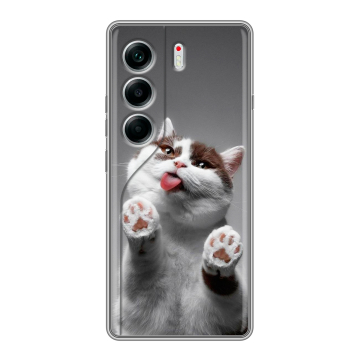 Силиконовый чехол на Tecno Camon 40 с принтом Коты