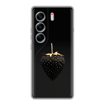 Силиконовый чехол на Tecno Camon 40 с принтом Черная клубника
