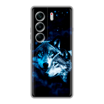 Силиконовый чехол на Tecno Camon 40 с принтом Волки Силиконовый чехол на Tecno Camon 40 с принтом Волки