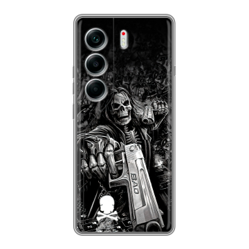 Силиконовый чехол на Tecno Camon 40 с принтом Скелет