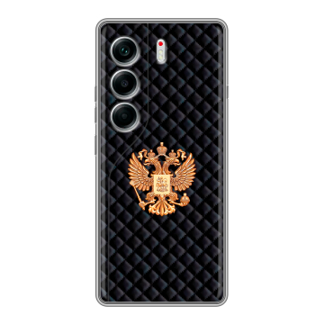 Силиконовый чехол на Tecno Camon 40 с принтом Герб России принт