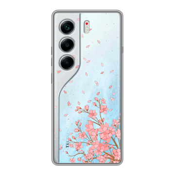 Силиконовый чехол на Tecno Camon 40 с принтом Ветка сакуры