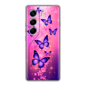 Силиконовый чехол на Tecno Camon 40 с принтом Бабочки Силиконовый чехол на Tecno Camon 40 с принтом Бабочки