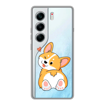 Силиконовый чехол на Tecno Camon 40 с принтом Корги