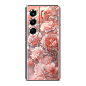 Силиконовый чехол на Tecno Camon 40 с принтом Розовые розы