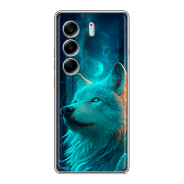Силиконовый чехол на Tecno Camon 40 с принтом бабочки саккура