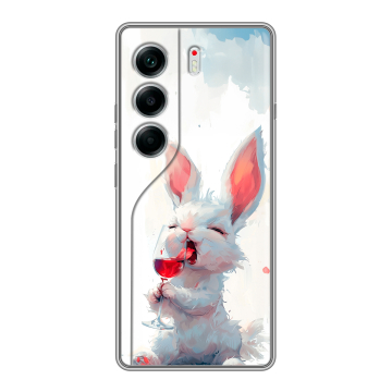 Силиконовый чехол на Tecno Camon 40 с принтом кролик зайчик