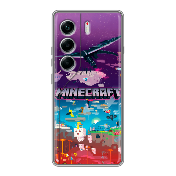 Силиконовый чехол на Tecno Camon 40 с принтом Майнкрафт Minecraft Силиконовый чехол на Tecno Camon 40 с принтом Майнкрафт Minecraft
