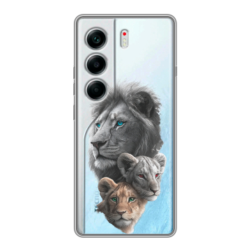 Силиконовый чехол на Tecno Camon 40 с принтом Львы