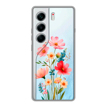 Силиконовый чехол на Tecno Camon 40 с принтом Цветы