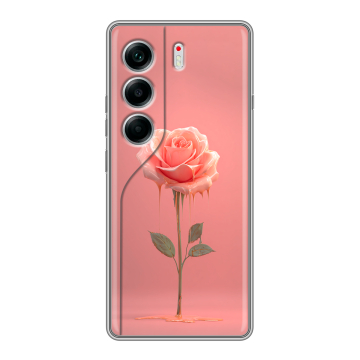 Силиконовый чехол на Tecno Camon 40 с принтом Розовая роза
