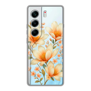 Силиконовый чехол на Tecno Camon 40 с принтом Цветы