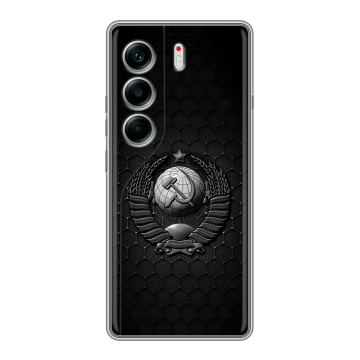 Силиконовый чехол на Tecno Camon 40 с принтом Герб Флаг СССР Силиконовый чехол на Tecno Camon 40 с принтом Герб Флаг СССР