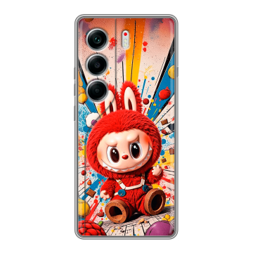 Силиконовый чехол на Tecno Camon 40 с принтом Labubu Лабубу Силиконовый чехол на Tecno Camon 40 с принтом Labubu Лабубу