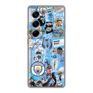 Силиконовый чехол на Tecno Camon 40 с принтом Man City Манчестер Сити