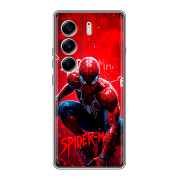 Силиконовый чехол на Tecno Camon 40 с принтом Spiderman Человек паук Силиконовый чехол на Tecno Camon 40 с принтом Spiderman Человек паук