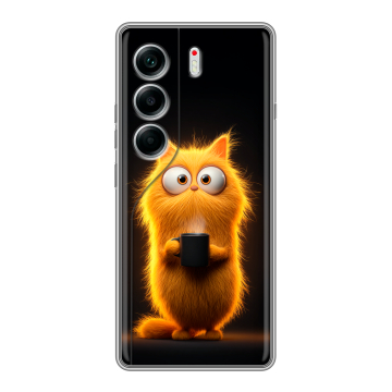 Силиконовый чехол на Tecno Camon 40 с принтом Смешной кот Силиконовый чехол на Tecno Camon 40 с принтом Смешной кот