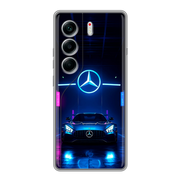 Силиконовый чехол на Tecno Camon 40 с принтом Mercedes Мерседес Силиконовый чехол на Tecno Camon 40 с принтом Mercedes Мерседес