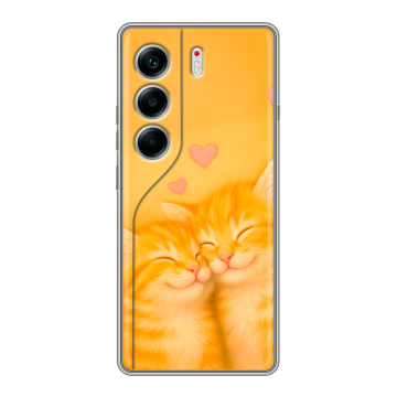 Силиконовый чехол на Tecno Camon 40 с принтом Милые котята