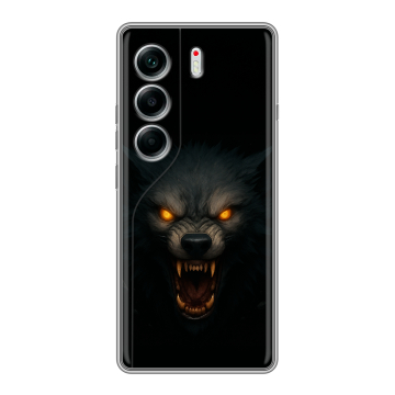 Силиконовый чехол на Tecno Camon 40 с принтом Волк